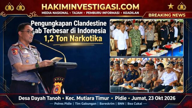 Usai Ungkap 1,16 Ton Ketamin di Pelabuhan Belawan, Kapolri Tinjau Laboratorium Rahasia Narkotika Terbesar di Pidie Aceh